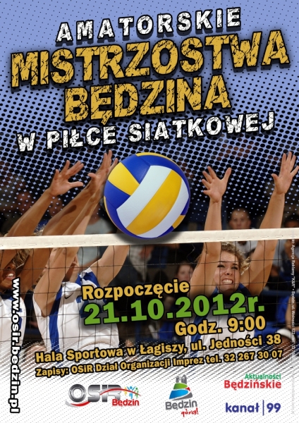 Plakat Amatorskie Mistrzostwa Będzina w Piłce Siatkowej